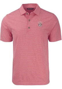 Cutter and Buck Oklahoma Sooners Cardinal SEC Forge Heather Stripe Big and Tall Polo