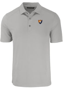 Cutter and Buck Illinois Fighting Illini Mens Grey Vault Forge Recycled Short Sleeve Polo