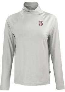 Cutter and Buck Oklahoma Sooners Womens Charcoal SEC Coastline Eco Funnel Neck Crew Sweatshirt