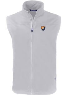 Cutter and Buck Illinois Fighting Illini Mens Grey Vault Charter Sleeveless Jacket