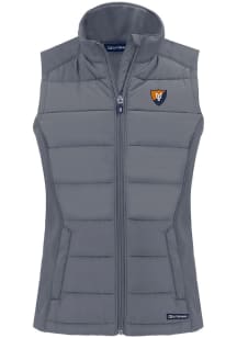 Cutter and Buck Illinois Fighting Illini Womens Grey Vault Evoke Vest