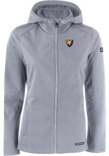 Cutter and Buck Illinois Fighting Illini Womens Charcoal Vault Evoke Light Weight Jacket