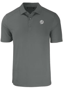 Cutter and Buck New York Yankees Grey Mono Forge Eco Stretch Big and Tall Polo