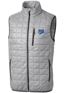 Cutter and Buck Pitt Panthers Big and Tall Grey Vault Rainier PrimaLoft Mens Vest