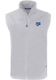 Cutter and Buck Pitt Panthers Big and Tall Grey Vault Charter Mens Vest