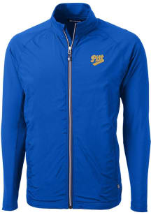 Cutter and Buck Pitt Panthers Mens Blue Vault Adapt Eco Light Weight Jacket