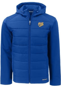 Cutter and Buck Pitt Panthers Mens Blue Vault Evoke Hood Medium Weight Jacket