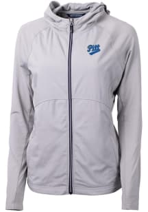 Cutter and Buck Pitt Panthers Womens Grey Vault Adapt Eco Light Weight Jacket