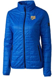 Cutter and Buck Pitt Panthers Womens Blue Vault Rainier PrimaLoft Filled Jacket
