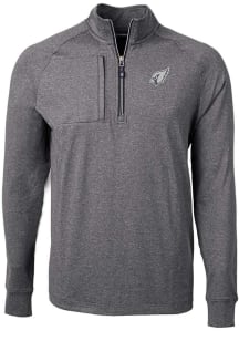 Cutter and Buck Arizona Cardinals Mens Black Mono Adapt Eco Knit Big and Tall Qtr Zip