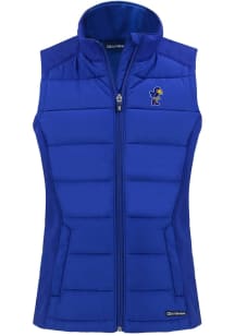 Cutter and Buck Kansas Jayhawks Womens Blue Vault Evoke Vest