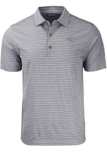 Cutter and Buck Carolina Panthers Black Mono Forge Heather Stripe Big and Tall Polo