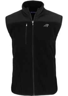 Cutter and Buck Carolina Panthers Big and Tall Black Mono Cascade Sherpa Mens Vest