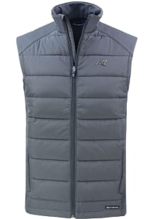 Cutter and Buck Carolina Panthers Mens Grey Mono Evoke Sleeveless Jacket
