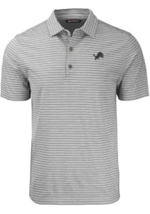 Cutter and Buck Detroit Lions Grey Mono Forge Heather Stripe Big and Tall Polo