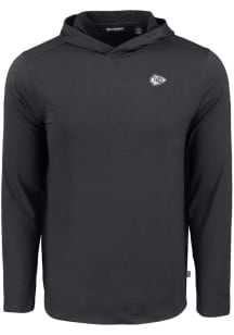 Cutter and Buck Kansas City Chiefs Mens Black Mono Coastline Eco Long Sleeve Lightweight Hoodie