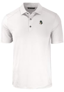 Cutter and Buck Michigan State Spartans Mens White Vault Forge Recycled Short Sleeve Polo
