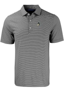 Cutter and Buck Michigan State Spartans Mens Black Vault Forge Double Stripe Short Sleeve Polo