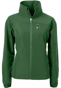 Cutter and Buck Michigan State Spartans Womens Green Vault Charter Eco Light Weight Jacket