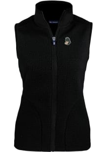 Cutter and Buck Michigan State Spartans Womens Black Vault Cascade Sherpa Vest