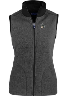 Cutter and Buck Michigan State Spartans Womens Grey Vault Cascade Sherpa Vest