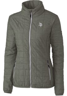 Cutter and Buck Minnesota Vikings Womens Green Mono Rainier PrimaLoft Filled Jacket
