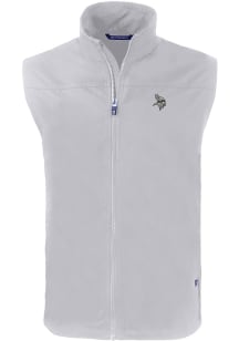 Cutter and Buck Minnesota Vikings Mens Grey Mono Charter Sleeveless Jacket