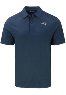 Cutter and Buck New England Patriots Navy Blue Mono Forge Eco Stretch Big and Tall Polo
