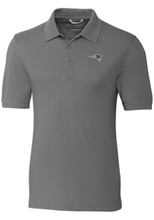 Cutter and Buck New England Patriots Grey Mono Advantage Pique Big and Tall Polo