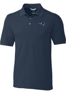 Cutter and Buck New England Patriots Navy Blue Mono Advantage Pique Big and Tall Polo