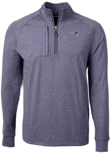Cutter and Buck New England Patriots Mens Navy Blue Mono Adapt Eco Long Sleeve Qtr Zip Pullover