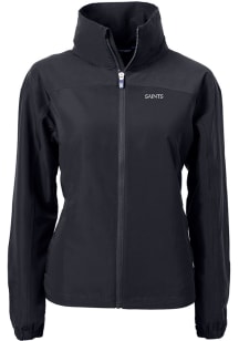 Cutter and Buck New Orleans Saints Womens Black Mono Charter Eco Light Weight Jacket