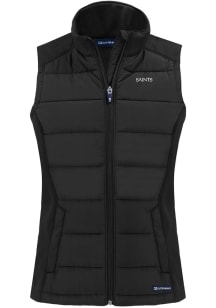 Cutter and Buck New Orleans Saints Womens Black Mono Evoke Vest