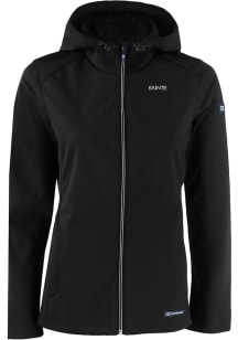 Cutter and Buck New Orleans Saints Womens Black Mono Evoke Light Weight Jacket