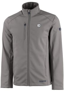 Cutter and Buck Pittsburgh Steelers Mens Grey Mono Evoke Light Weight Jacket