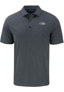 Cutter and Buck Seattle Seahawks Black Mono Forge Eco Stretch Big and Tall Polo