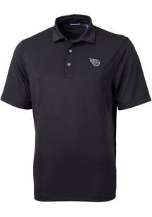 Cutter and Buck Tennessee Titans Black Mono Virtue Eco Pique Big and Tall Polo