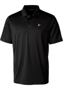 Cutter and Buck Oakland Athletics Mens Black Mono Prospect Short Sleeve Polo