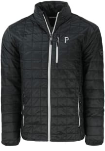 Cutter and Buck Pittsburgh Pirates Mens Black Mono Rainier PrimaLoft Filled Jacket