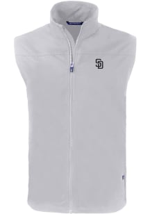 Cutter and Buck San Diego Padres Mens Grey Mono Charter Sleeveless Jacket