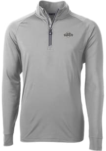 Cutter and Buck San Francisco Giants Mens Grey Mono Adapt Eco Knit Long Sleeve Qtr Zip Pullover