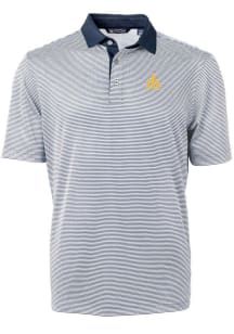 Cutter and Buck Seattle Mariners Navy Blue Cooperstown Virtue Eco Pique Micro Stripe Big and Tall..