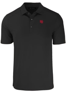 Cutter and Buck Nebraska Cornhuskers Black Vault Forge Eco Stretch Big and Tall Polo