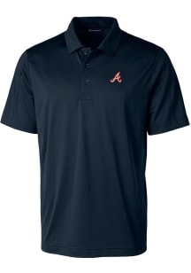 Cutter and Buck Atlanta Braves Navy Blue Cooperstown Prospect Big and Tall Polo