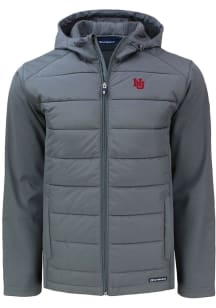 Cutter and Buck Nebraska Cornhuskers Mens Grey Vault Evoke Hood Big and Tall Lined Jacket