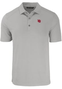 Cutter and Buck Nebraska Cornhuskers Mens Grey Vault Forge Recycled Short Sleeve Polo