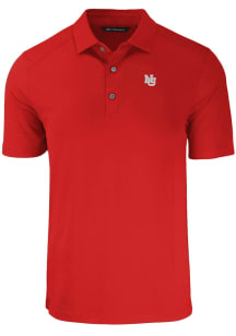Cutter and Buck Nebraska Cornhuskers Mens Red Vault Forge Recycled Short Sleeve Polo
