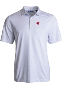 Cutter and Buck Nebraska Cornhuskers Mens White Vault Pike Pebble Short Sleeve Polo