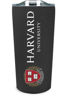 Harvard Crimson 18oz Soft Touch Stainless Steel Tumbler - Black