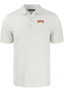 Cutter and Buck Pittsburgh Pirates White Cooperstown Pike Symmetry Big and Tall Polo